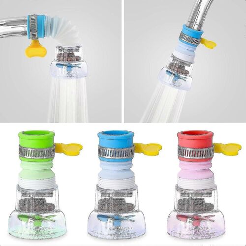 Lot de 3 filtres à eau pour robinet, douche d'appoint, filtre à eau pour cuisine, extension de robinet réglable à 360 degrés