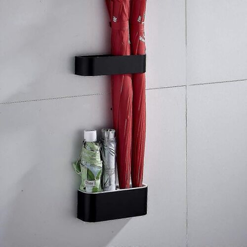 Plateau de collecte d'eau de support de parapluie de tente de sport, porte-parapluie mural réglable pour la maison et le bureau de couloir, noir