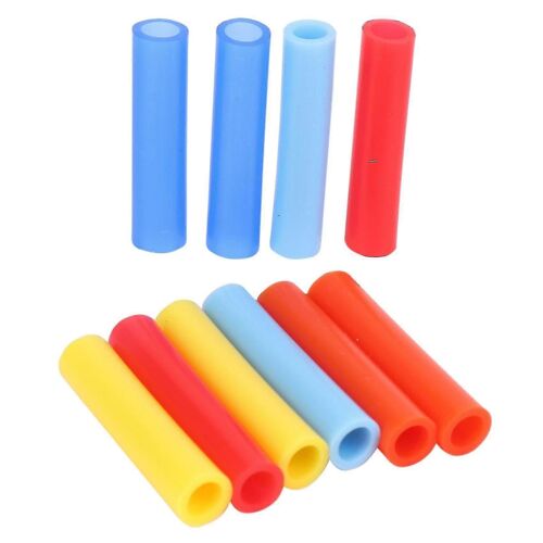 10pcs Couleurs Réutilisable Silicone Pailles Conseils Couvertures Pour 0.24inch 6mm En Acier Inoxydable De Boire Paille Hy