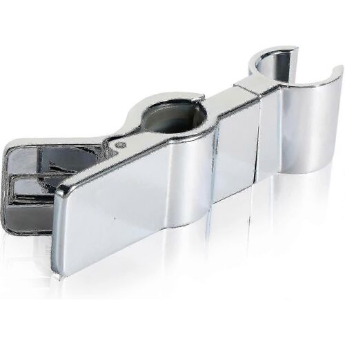 Support de douche à main, crochet de pomme de douche réglable Support de barre de douche sans pince de douche de perçage s'adapte 22-25mm tiges chrome en acier inoxydable - Cdsx