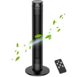 KIMBONNI - VENTILATEUR COLONNE SILENCIEUX - AVEC TÉLÉCOMMANDE & ECRAN LED - NOIR