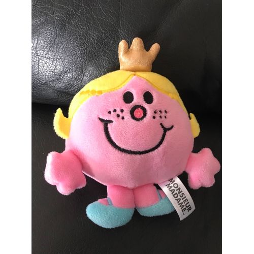 Doudou Peluche Madame Princesse Couronne Doré 14cm Monsieur Madame