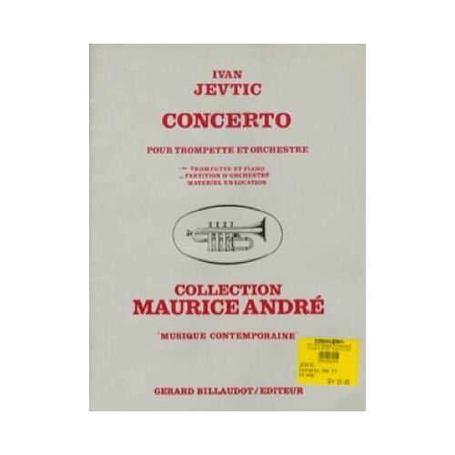 Ivan Jevtic : Concerto N°1 Trompette Et Piano - Trompette