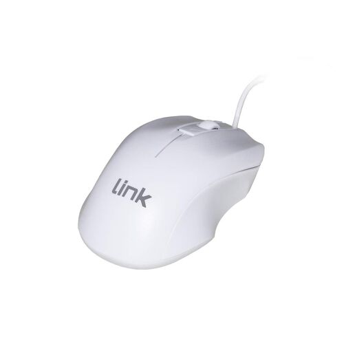 LINK LKMOS11 Mouse USB Ergonomico Ottico Bianco 1200 DPI per PC e Laptop