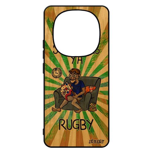 Coque Pour Xiaomi 14 Pro+ Plus 5g /Redmi Note 14 Pro Bois Silicone J'peux Pas Y'a Rugby Dessin Je Supporter Xv De France Made In France