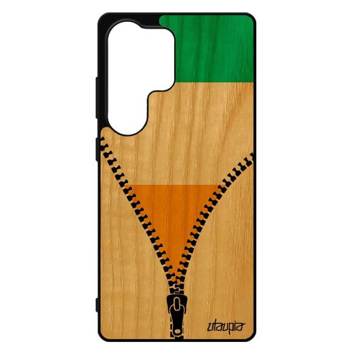 Coque En Bois Drapeau Cote D'ivoire Ivoirien S25 Ultra Silicone Foot Coupe Du Monde Coupe D'afrique Housse Fr¿Ne Can Pour Samsung Galaxy