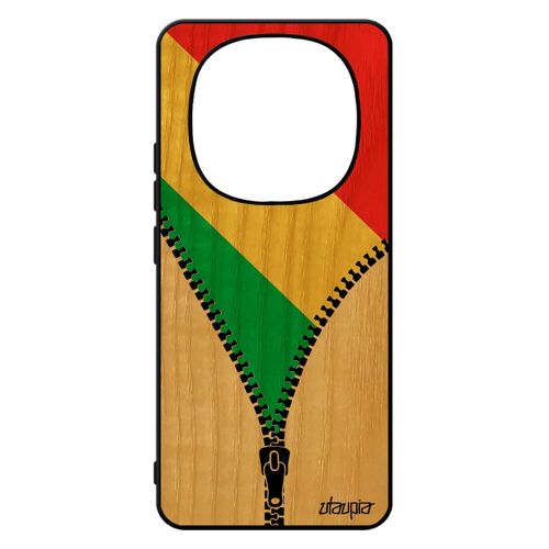 Coque Pour Xiaomi Redmi Note 14 Pro/14 Pro+ Plus 5g Bois Silicone Drapeau Congo Brazzaville Congolais Foot Coupe Du Monde Coupe D'afrique
