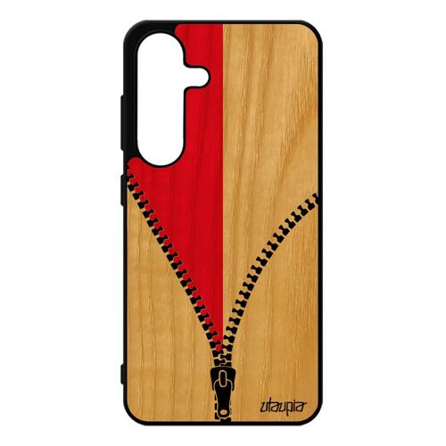 Coque Pour Samsung S25 En Bois Veritable Silicone Drapeau Monaco Monegasque Etui Motif 4g Telephone Foot Football De Protection Pour Galaxy