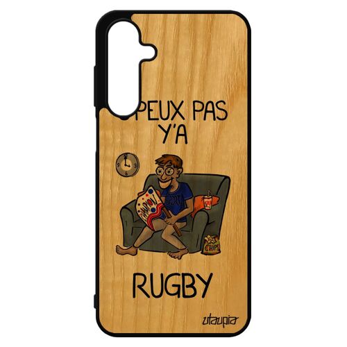 Coque Bois Veritable Pour A16 4g 5g Silicone J'peux Pas Y'a Rugby Bande Dessin¿E Supporter Comique Xv De France Noir Pour Samsung Galaxy