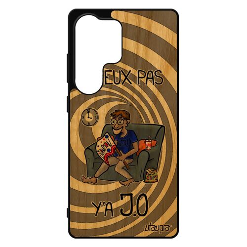 Coque Bois Veritable Pour Galaxy S25 Ultra Silicone J'peux Pas Y'a Jo Sport Telephone Je Humoristique Drole Personnalis¿ De Pour Samsung