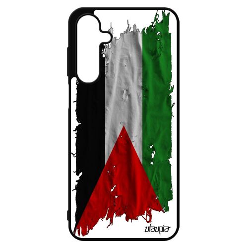 Coque Pour Samsung A16 4g 5g Silicone Drapeau Palestine Palestinien Antichoc Foot Coupe Du Monde Football Cover Tissu Tpu Jo 4g De Pour Galaxy
