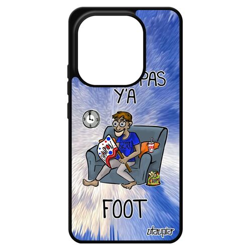 Coque Antichoc Pour Pour Xiaomi Redmi Note 14 4g Europe Silicone J'peux Pas Y'a Foot Bleu Comique Drole Solide Noir Football Jpeux Texte