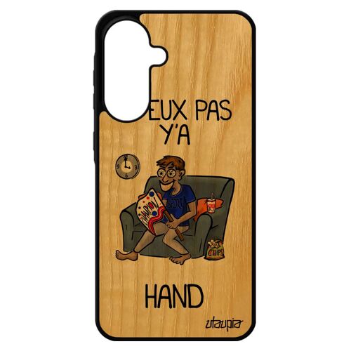 Coque Bois Pour Samsung A56 5g Silicone J'peux Pas Y'a Handball Comique De Protection Bande Dessin¿E Drole Supporter Personnalis¿ Pour Galaxy