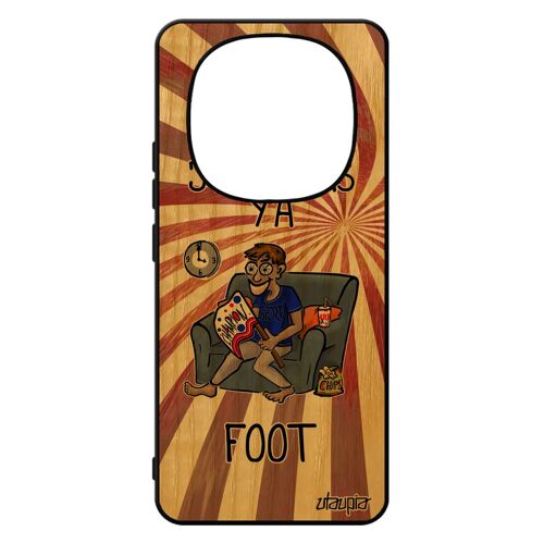 Coque J'peux Pas Y'a Foot 14 Pro+ Plus 5g /Redmi Note 14 Pro Bois Silicone Football Supporter Pas Cher Humour Drole Bd Texte Pour Xiaomi