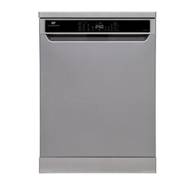 Continental Edison CELV1539IS - Lave-vaisselle pose libe - largeur 60 cm - 15 couverts - 39dB - Classe D - Moteur induction - affichage LED blanc - demi-charge - dép diff 1-24 h - panier supérieur réglable en hauteur - silver