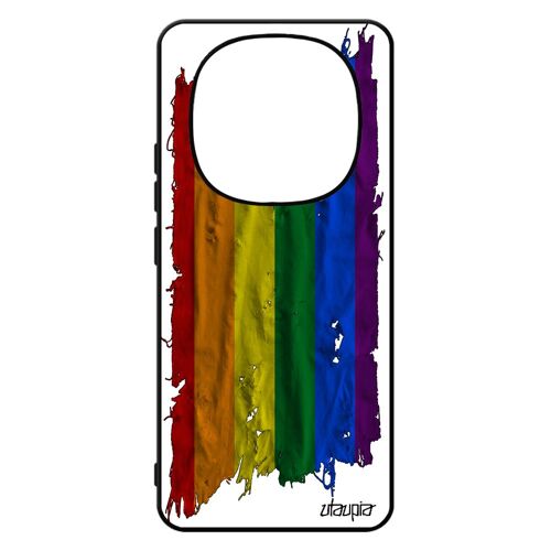 Coque 14 Pro+ Plus 5g /Redmi Note 14 Pro Silicone Drapeau Gay Pride Telephone Gaypride Noir Unique Rigide Lgbt Parade Lesbien Pour Xiaomi