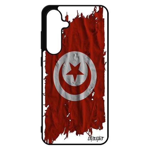 Coque Antichoc Pour Samsung S24 Fe Silicone Drapeau Tunisie Tunisien Telephone Jo Coupe D'afrique Foot Tissu Can Coupe Du Monde De Pour Galaxy