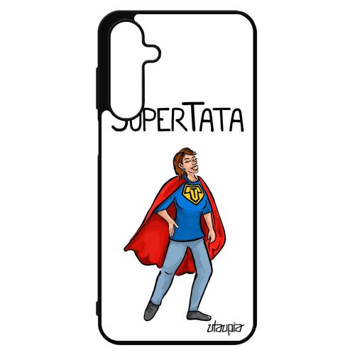 Coque Pour Galaxy A16 4g 5g Silicone Super Tata Antichoc Humour Rigide Telephone Comique Case Texte Blanc Enfant Drole Tante Pour Samsung