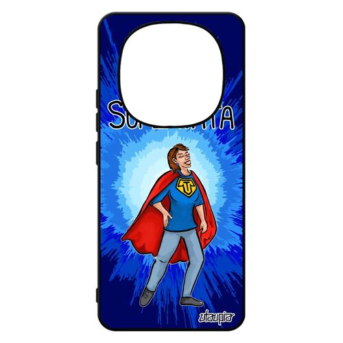 Coque En Silicone Pour Xiaomi Redmi Note 14 Pro/14 Pro+ Plus 5g Super Tata Bleu Naissance Garcon Antichoc Tante Humoristique Humour Drole