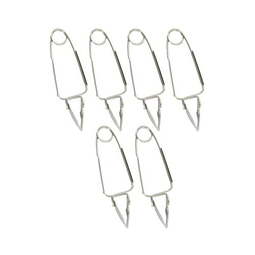 Fackelmann 9912050 Lot De 6 Pinces À Escargot, Pince Pour Escargot, Pince À Escargot, Acier Inoxydable, Argenté, 15 X 6 Cm