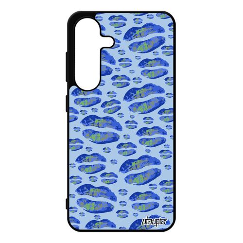 Coque Pour Samsung Galaxy S25 Silicone Levres Impression Tpu Bouche Femme Bleu Smack Etui Motif Fille Telephone 4g Cigarette Portable De