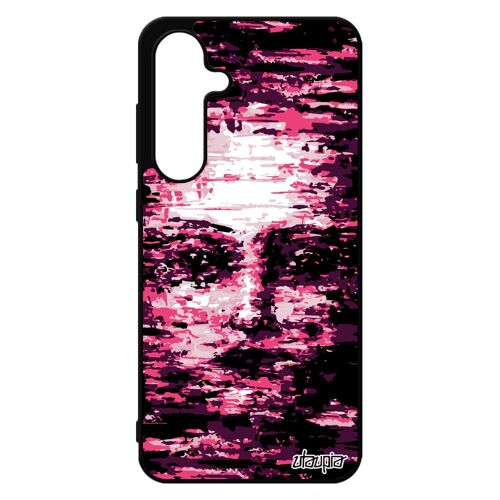 Coque Portrait Pour Samsung S24 Fe Silicone Unique Fille Art Etui Alu Artistique Peinture A L'huile Rigide Visage Femme Miroir De Pour Galaxy