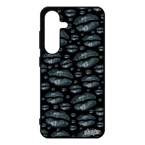 Coque Silicone Bouche Antichoc Telephone Pour Samsung S25 Love Levres Cigarette Smartphone Clope Gris Bisou Metal Femme Case De Pour Galaxy