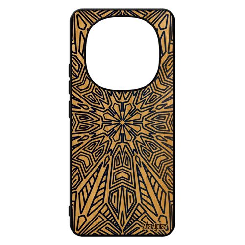 Coque Pour Xiaomi Redmi Note 14 Pro/14 Pro+ Plus 5g En Bois Silicone Mandala Case Color¿ Bleu Nepal Housse Souple Fantaisie Cover Rosace