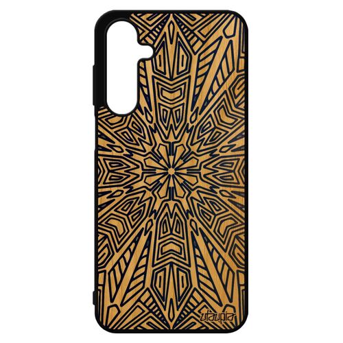 Coque En Bois Silicone Mandala A16 4g 5g Rosace Color¿ Fleur Souple Motif Nepal Indien Homme Tibetain Portable Bleu Pour Samsung Galaxy