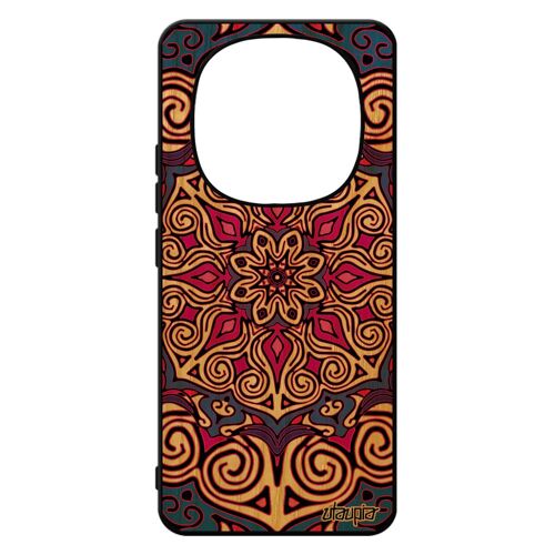 Coque Pour Pour Xiaomi Redmi Note 14 Pro/14 Pro+ Plus 5g Bois Silicone Mandala Tibetain Telephone Unique Case Violet Bouddhisme Indien De