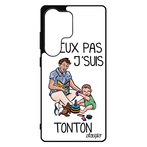 Coque Silicone Pour Samsung S25 Ultra J'peux Pas J'suis Tonton Drole Tpu Blanc Jpeux Smartphone Humour Humoristique Bebe Noir Pour Galaxy
