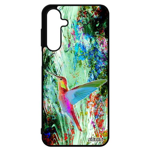 Coque Colibri Pour Galaxy A16 4g 5g Silicone Noir Nature Smartphone Plumes Portable Gel Vert Floral Design Fleurs Animaux Animal Pour Samsung