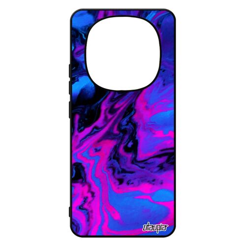 Coque Redmi Note 14 Pro/14 Pro+ Plus 5g Silicone Peinture Color¿ Original Telephone Case Personnalis¿ Design Marbre Noir Art Pour Xiaomi