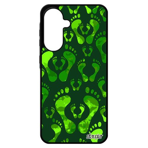 Coque En Silicone Pour Samsung A56 5g Trace De Pas Case Plage Motif Jolie Original Design Fantaisie Couleur Pied Telephone Vert 4g Pour Galaxy