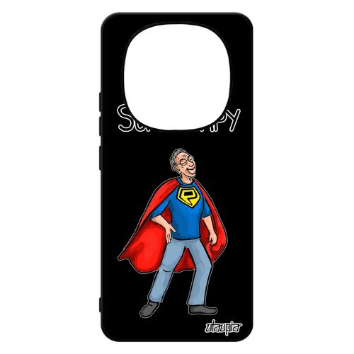 Coque Silicone Pour Xiaomi 14 Pro+ Plus 5g /Redmi Note 14 Pro Super Papy Humoristique Original Comics Heros Personnalis¿ Telephone Texte