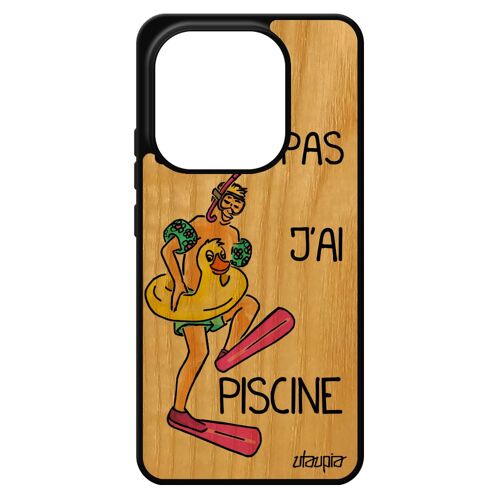 Coque Pour Xiaomi Redmi Note 14 4g Europe Bois Silicone J'peux Pas J'ai Piscine De Protection Sport Unique Bd Natation Housse Comique 4g