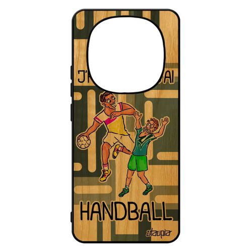 Coque Redmi Note 14 Pro/14 Pro+ Plus 5g Bois Silicone Humour J'peux Pas J'ai Handball Sport Gris Texte Case 4g Telephone Etui Pour Xiaomi