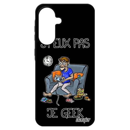 Coque J'peux Pas Je Geek Pour Samsung Galaxy A56 5g En Silicone 4g Humoristique Console Jeux Video Je Bd Texte De Protection Case Design