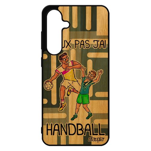 Coque Silicone Pour Samsung S24 Fe En Bois Humour J'peux Pas J'ai Handball Bande Dessin¿E Sport Gris Humoristique Antichoc De Pour Galaxy