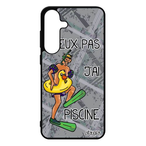 Coque Silicone Pour Samsung S25+ Plus J'peux Pas J'ai Piscine Humour Comique Humoristique Telephone Sport Case Rigide Noir Drole Pour Galaxy
