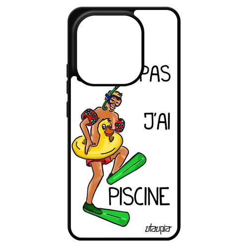 Coque Redmi Note 14 4g Europe Silicone Humour J'peux Pas J'ai Piscine Natation Pas Cher Humour Etui Souple Drole Comique De Pour Xiaomi