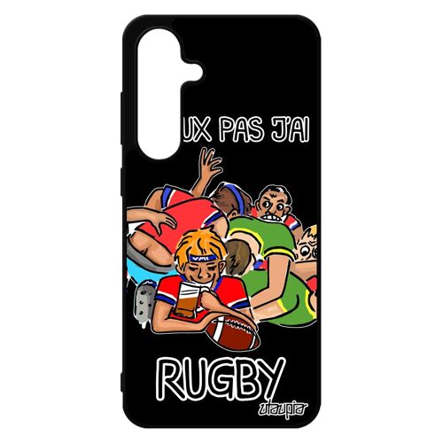 Coque Pour Samsung Galaxy S24 Fe Silicone J'peux Pas J'ai Rugby Portable Coupe D'europe Noir Humour Sport Bd Humoristique Drole Noir De