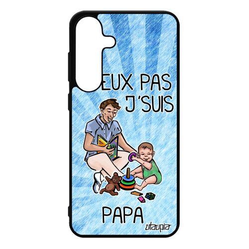 Coque Pour Galaxy S25+ Plus En Silicone J'peux Pas J'suis Papa Texte Bd Unique P¿Re Drole Cadeau De Noel 4g Humour Etui Bleu Pour Samsung