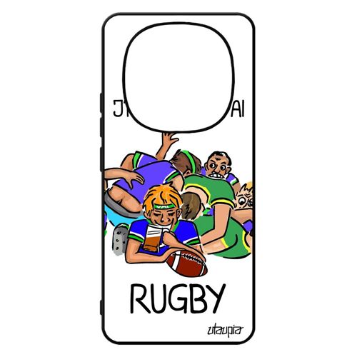 Coque J'peux Pas J'ai Rugby Pour Xiaomi 14 Pro+ Plus 5g /Redmi Note 14 Pro Silicone Drole Comique Sport Humoristique Etui Bande Dessin¿E