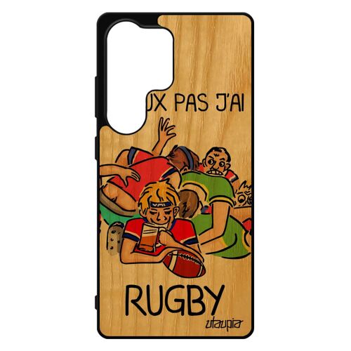 Coque Silicone S25 Ultra Bois J'peux Pas J'ai Rugby Drole Portable 15 De France Personnalis¿ Humour Sm-S938b/Ds Rouge Pour Samsung Galaxy