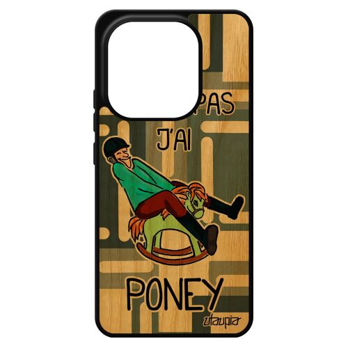 Coque Bois Je Peux Pas J'ai Poney Pour Xiaomi Redmi Note 14 4g Europe Silicone Gris Aqua Cheval Telephone Bande Dessin¿E Antichoc Drole