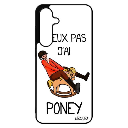 Coque Pour Samsung S24 Fe Silicone J'peux Pas J'ai Poney Equitation Bande Dessin¿E Blanc Humour Cheval Drole Telephone Mobile Pour Galaxy