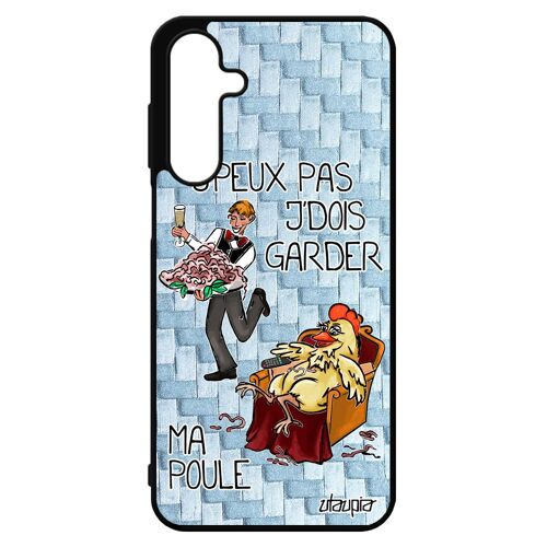 Coque A16 4g 5g Silicone J'peux Pas J'dois Garder Ma Poule Comique Telephone Caoutchouc Humour Coq Bd Made In France Pour Samsung Galaxy