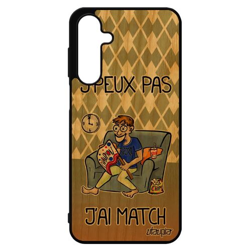 Coque J'peux Pas J'ai Match Antichoc A16 4g 5g En Bois Naturel Silicone Je Basket Coupe D'europe Football 4g Vert Bd Pour Samsung Galaxy