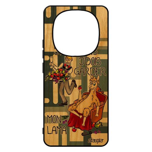 Coque Pour Redmi Note 14 Pro/14 Pro+ Plus 5g Bois Silicone J'peux Pas J'dois Garder Mon Lama Drole Cartoon 4g Jpeux Je Texte Pour Xiaomi